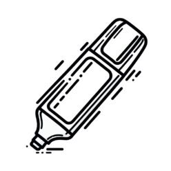 Highligher ready to highlight coloring page Highligher ready to highlight coloring page