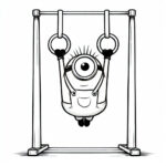 Minion olympics gymnastics coloring page