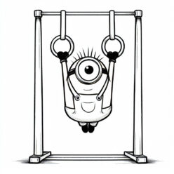 Minion olympics gymnastics coloring page Minion olympics gymnastics coloring page