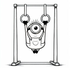 Minion olympics gymnastics coloring page coloring page