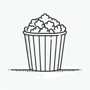 Movie night popcorn coloring page coloring page