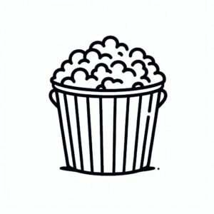 Movie night popcorn coloring page coloring page