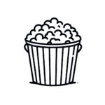 Popcorn bucket coloring page