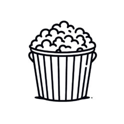 Popcorn bucket coloring page