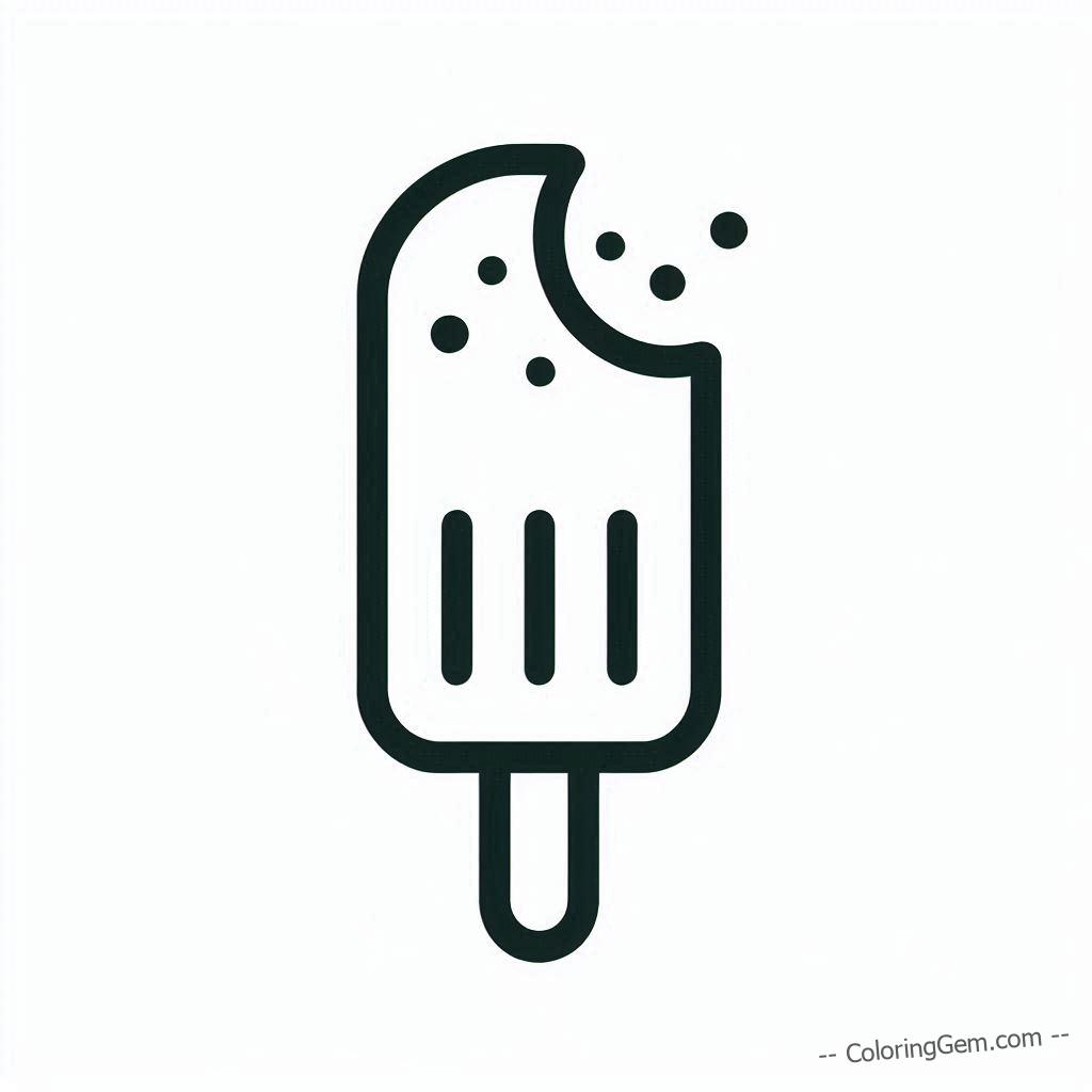 Yummy ice cream coloring page