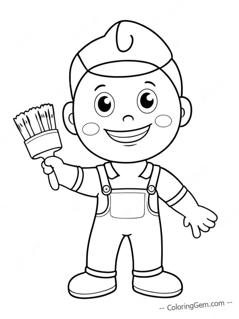Painter shows navigation within coloringgem